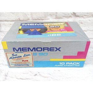 Memorex DBS 90 Normal Position I Blank Cassette Tapes Box of 10 Sealed